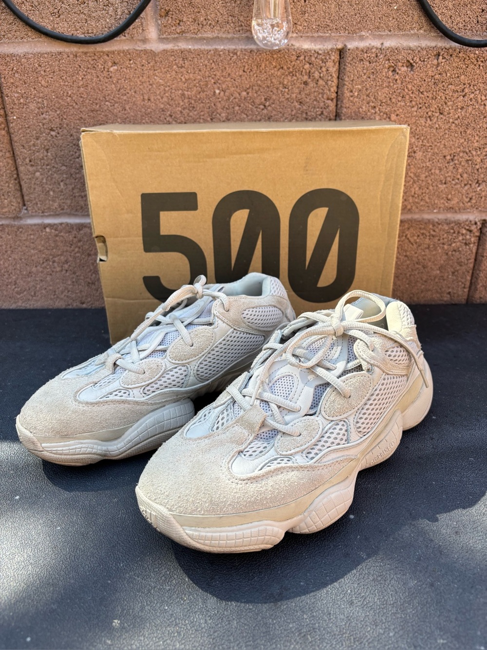 Yeezy 500 Sneakers Blush Desert Rat Off-White Chunky With Box Men’s Size 8.5